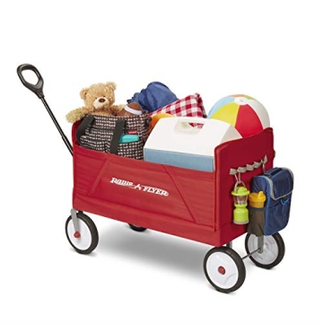 Radio Flyer 3-in-1 EZ Folding Wagon for Kids and Cargo
