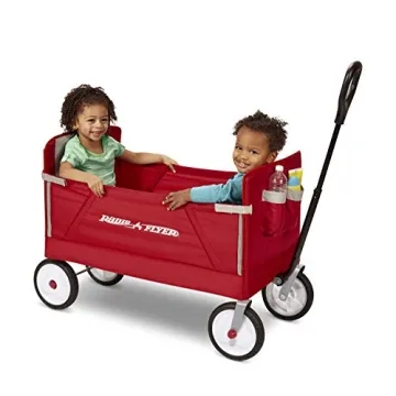 Radio Flyer 3-in-1 EZ Folding Wagon for Kids and Cargo