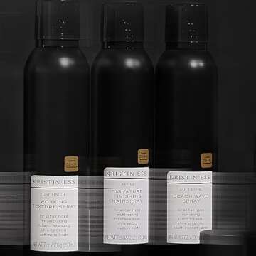 Kristin Ess Hair Refine Signature Finishing Hairspray for Hair Styling - Flexible Hold, Brushable Texture, Style Support for Straight, Textured, Wavy or Curly hair, Vegan, 7.5 oz