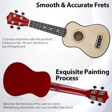 ZENY Soprano Ukulele Kit - Perfect For Beginners, All Ages