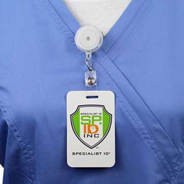 Premium Clear Retractable Badge Reels - Bulk 25 Pack