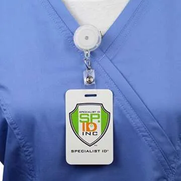 Premium Clear Retractable Badge Reels - Bulk 25 Pack