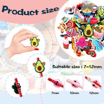 Zddaoole 45 Pcs Pencil Topper Decorations,Different Cute Pencil Clips,Lovely Pencil Accessories,Bulk...