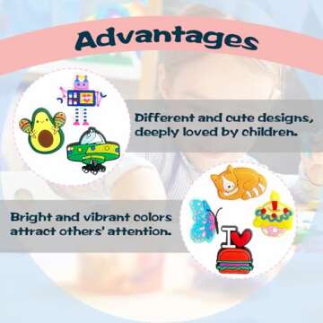 Zddaoole 45 Pcs Pencil Topper Decorations,Different Cute Pencil Clips,Lovely Pencil Accessories,Bulk Pen Toppers Charm for Kids Students School Gifts,Prize,Reward