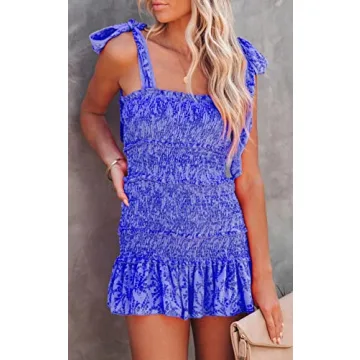 Chouyatou Floral Mini Dress - Perfect for Summer Events