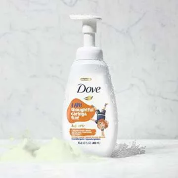 Dove Foaming Body Wash 4 Count For Kids Coconut Cookie Sulfate-Free Skin Care, 13.5 Fl Oz
