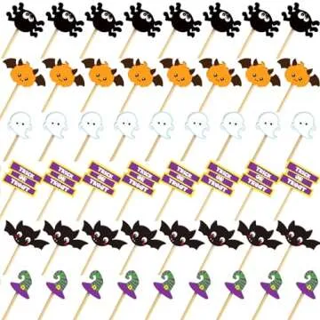 Unique 120PCS Halloween Cocktail Picks for Fun Parties