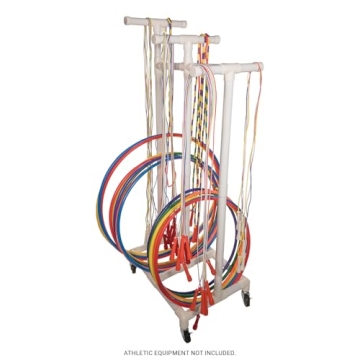 Champion Sports Durable Plastic Hoop Cart for Sports Equipment Storage