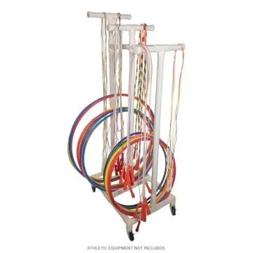 Champion Sports Durable Plastic Hoop Cart for Sports Equipment Storage