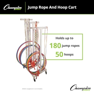 Champion Sports Durable Plastic Hoop Cart for Easy Organization