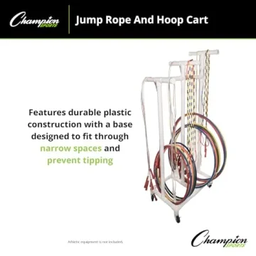 Champion Sports Durable Plastic Hoop Cart for Easy Organization