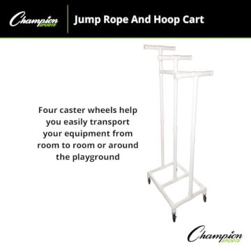Champion Sports Durable Plastic Hoop Cart for Easy Organization