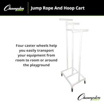 Champion Sports Durable Plastic Hoop Cart for Easy Organization