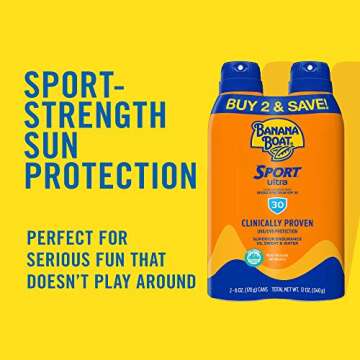 Banana Boat Sport Ultra SPF 30 Sunscreen Spray Twin Pack | Banana Boat Sunscreen Spray SPF 30, Spray...