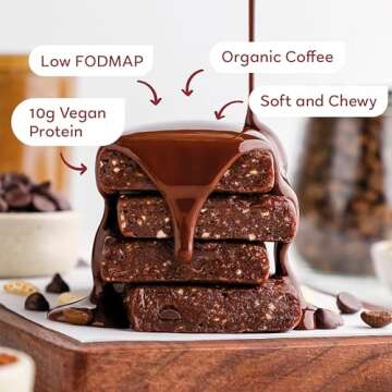 GoMacro MacroBar Organic Vegan Protein Bars - Mocha Chocolate Chip (2.3 Ounce Bars, 12 Count)