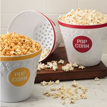 Hutzler Large Red Popcorn Bucket for Movie Nights