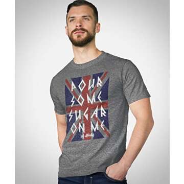 Def Leppard 80s Heavy Metal Band Rock n Roll Pour Some Sugar Adult T-Shirt Tee