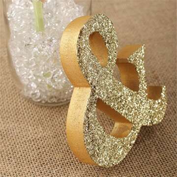 Mr and Mrs Signs Wedding Table Decorations, Wooden Freestanding Letters for Photo Props, Rustic Decoration, Anniversary Shower Gift (Golden)