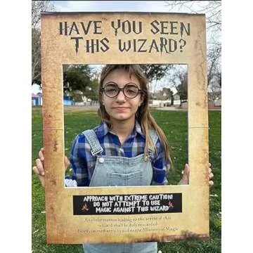 LaVenty Have You Seen This Wizard Photo Booth Prop Wizard Inspired Photo Booth Frame Photo Booth Props for Wizard Theme Party Decorations