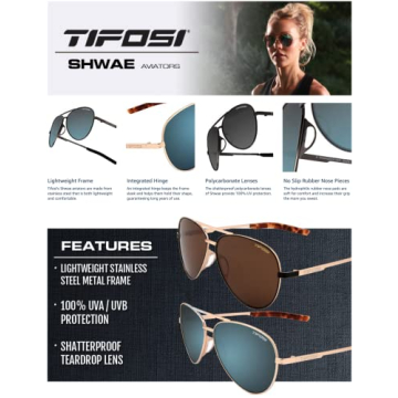 Tifosi Optics Shwae Aviator Sunglasses in Graphite