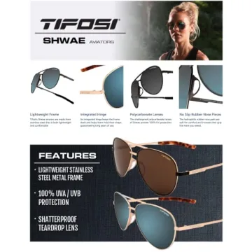 Tifosi Optics Shwae Aviator Sunglasses in Graphite