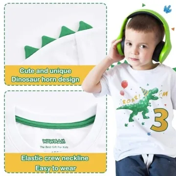 Dinosaur Birthday T-Shirt for 3 Year Old Boys