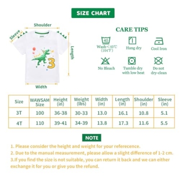 Dinosaur Birthday T-Shirt for 3 Year Old Boys