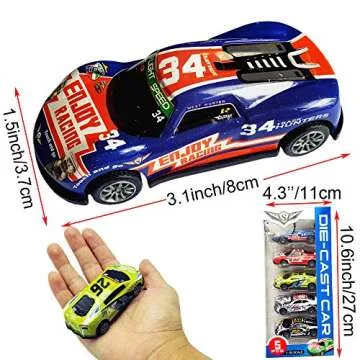 Himeeu Pull Back Racing Cars for Toddlers - Set of 5
