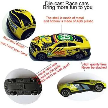 Himeeu Pull Back Racing Cars for Toddlers - Set of 5