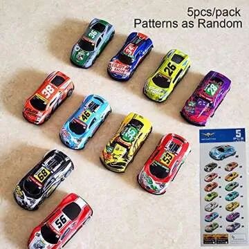Himeeu Pull Back Racing Cars for Toddlers - Set of 5