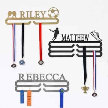 Customizable Medal Hanger Display Rack for Awards & Ribbons - Perfect for Sports Enthusiasts and Ath...