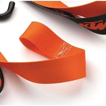 Premium KTM Tie Down Set, U6910047, (2 Pack) Features Built-in Soft Tie Loops, Clip Hooks and Hooks