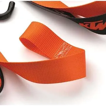 Premium KTM Tie Down Set, U6910047, (2 Pack) Features Built-in Soft Tie Loops, Clip Hooks and Hooks