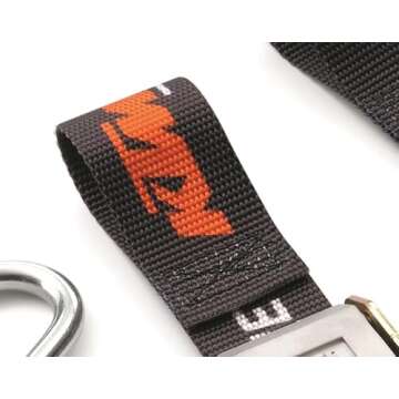 Premium KTM Tie Down Set, U6910047, (2 Pack) Features Built-in Soft Tie Loops, Clip Hooks and Hooks