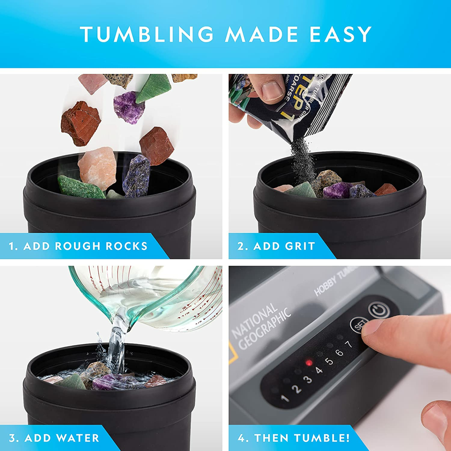 Rock Tumbler Kit - Fun STEM Science Activity