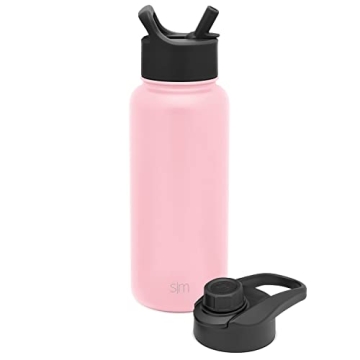 Simple Modern Water Bottle with Straw and Chug Lid Vacuum Insulated Stainless Steel Metal Thermos | ...
