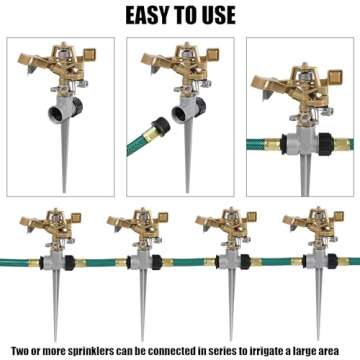 Heavy Duty Biswing Impact Sprinklers for Garden Irrigation