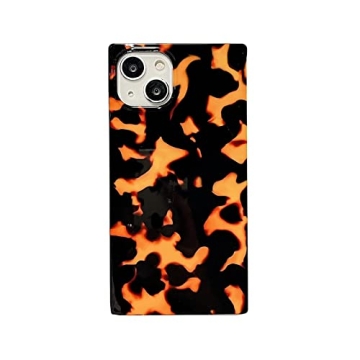 Rectangle Tortoise Print Case for iPhone 14 Pro Max Box Design Slim Soft Full Shockproof Protective ...