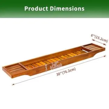 VaeFae Teak Bathtub Tray for Ultimate Relaxation