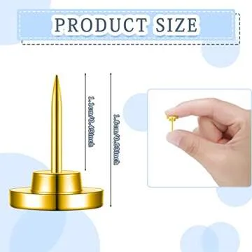 30 Pieces Push Pins, Metal Thumb Tacks for Picture Photo Hanging, Wall Pins for Board Posters Bullet...