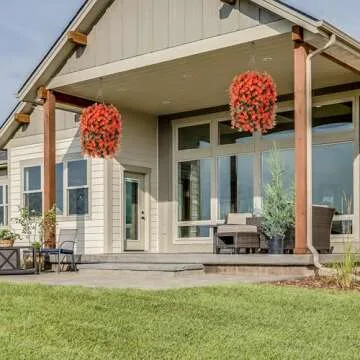 MJFloria Realistic Fall Hanging Flower Basket For Home