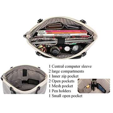 Wxnow Tote Bag for Women, Canvas Shoulder Bags Large Tote Bag Teacher Work 15.6 Laptop Bags Handbag Purse, Green