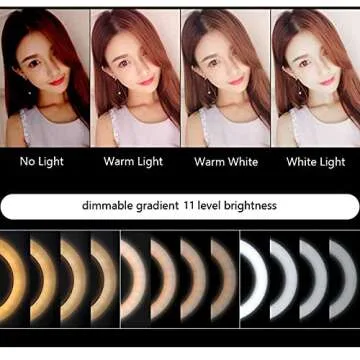 WongPing 6" Dimmable Ring Light with Tripod Stand