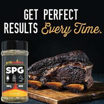 Grillaholics Salt Pepper Garlic Seasoning - SPG Rub Seasonings - The Perfect All Purpose Seasoning & BBQ Rub