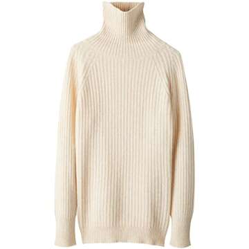 LINY XIN Women's Turtleneck Sweater Fall Winter Long Sleeve Pure Merino Wool Warm Soft Knitted Pullo...