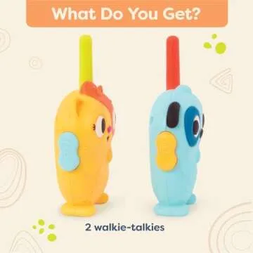 B. toys- Lolo & Woofer Walkie-Talkies- Walkie Talkie Set – 2-Pack Walkie Talkies – Long 100-Foot Range – Toys for Toddlers, Kids – 3 Years +