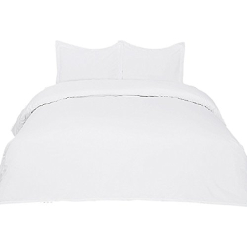 Duvet Cover 3 Piece set – 100% Cotton Luxury Bedding (Queen, White) – Duvet Cover with 2 Pillow ...