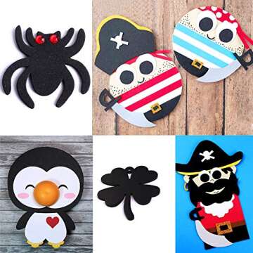 Winlyn 20 Pcs EVA Foam Sheets 6mm Craft Foam Cosplay Foam 9" x 12" Black Foam Boards with Cutting Mat Compass Hobby Knife Ruler Pencils for Cosplay Boy Scouts Halloween Crafts Projects Cushion