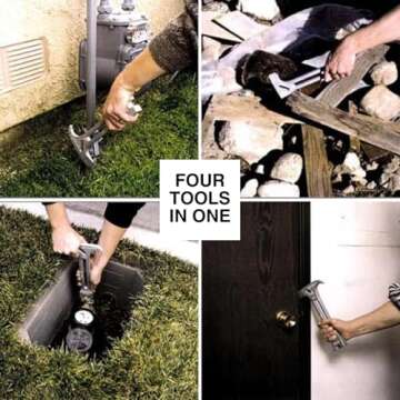 4 in 1 Emergency Tool for Gas Shut Off & More - USA Made