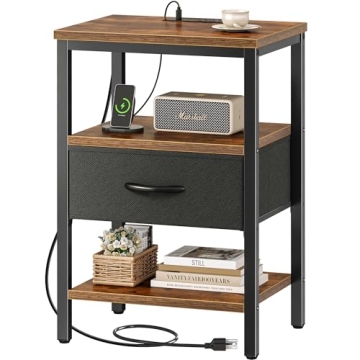 Stylish Nightstand with Charging Station for Every Room